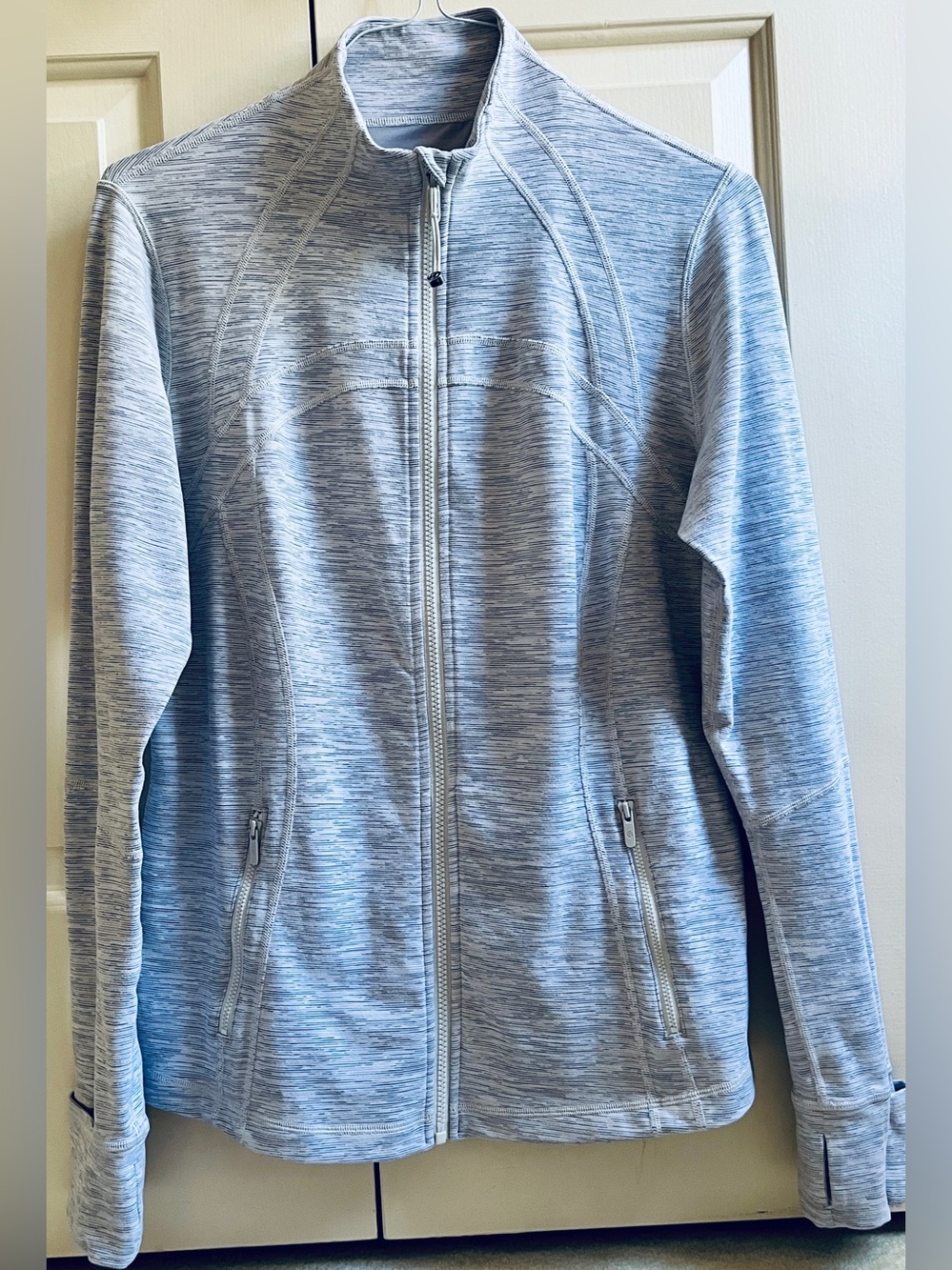 🍒LULULEMON sz 16 DEFINE Jacket WEE ARE FROM SPACE Ice Gray/Alpine White *LUON